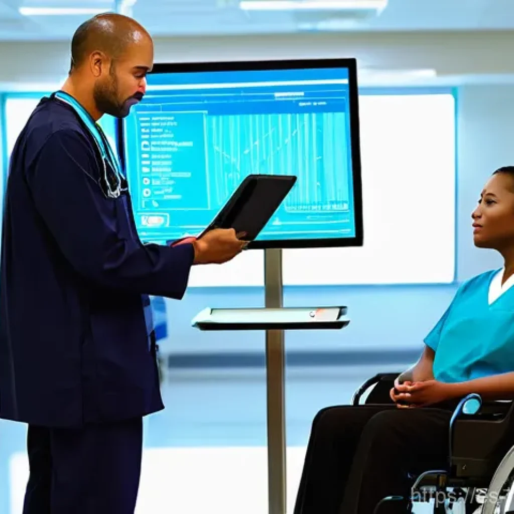 보건의료행정사와 공공의료기관 업무 경험 - **"A vibrant, modern hospital setting with a diverse team of healthcare professionals (doctors, nurs...